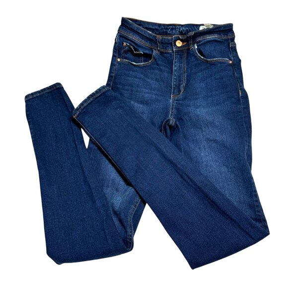 Zara Basic Denim High Rise Z1975 Womens Jeans Size 2 Genuine Quality - Picture 1 of 6